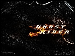 łańcuch, płonący, Ghost Rider, napis